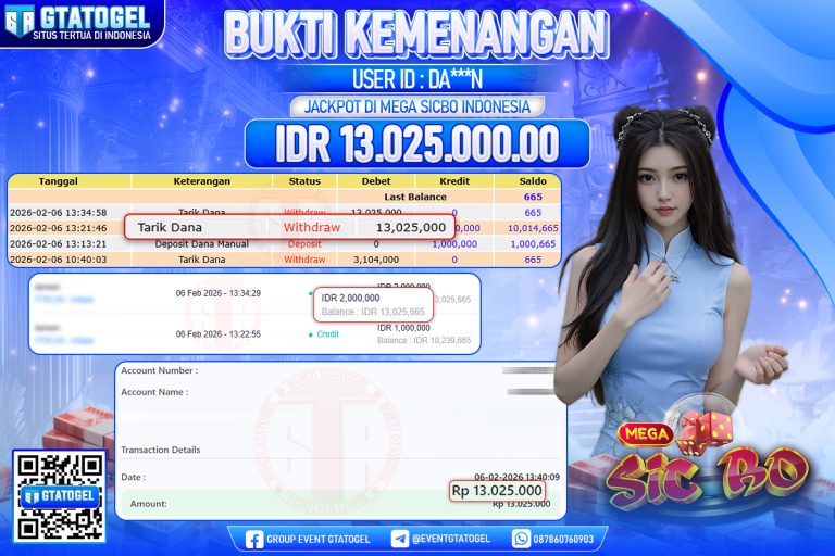 BUKTI KEMENANGAN GTATOGEL NEW ( TGL 07 - 02 - 2026 ) V1