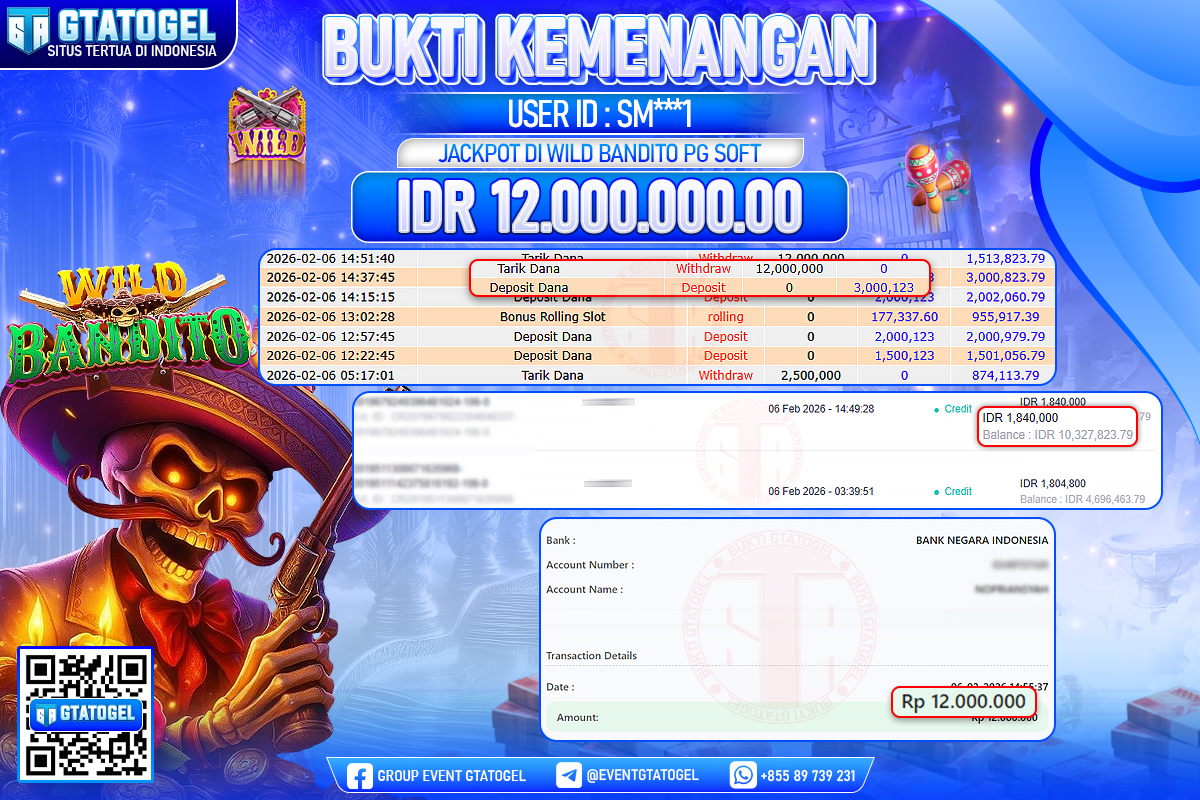 BUKTI KEMENANGAN GTATOGEL NEW ( TGL 07 - 02 - 2026 ) V2