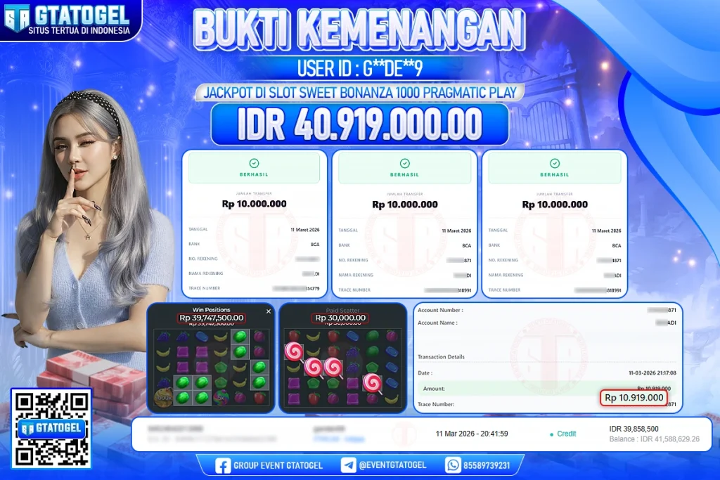 BUKTI KEMENANGAN GTATOGEL NEW ( TGL 11 - 03 - 2026 ) V3